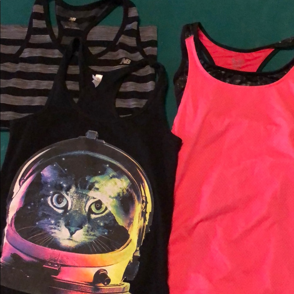 3 racer back tank tops